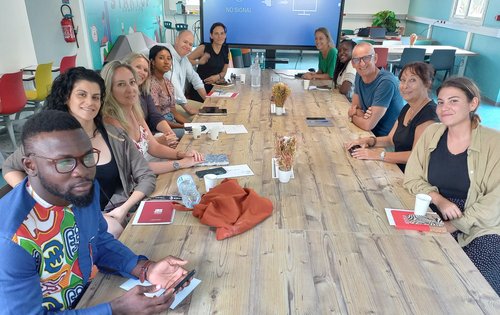 Gruppe der Bildungsberaterinnen in La Reunion