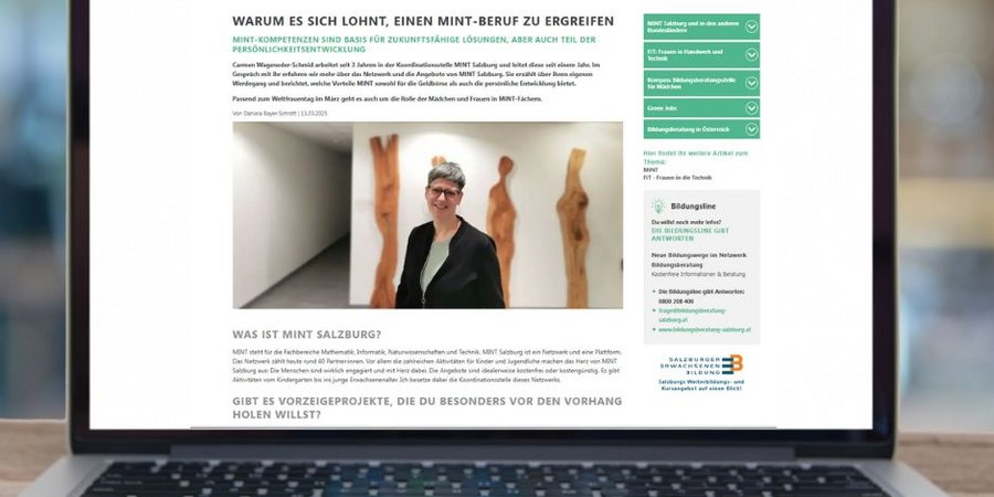 Screenshot eines Beitrags aus dem Bildungsbuch
