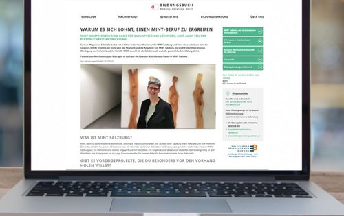 Screenshot eines Beitrags aus dem Bildungsbuch