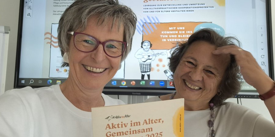 Corona Rettenbacher und Danielle Bidasio bei der "Projektwerkstatt"