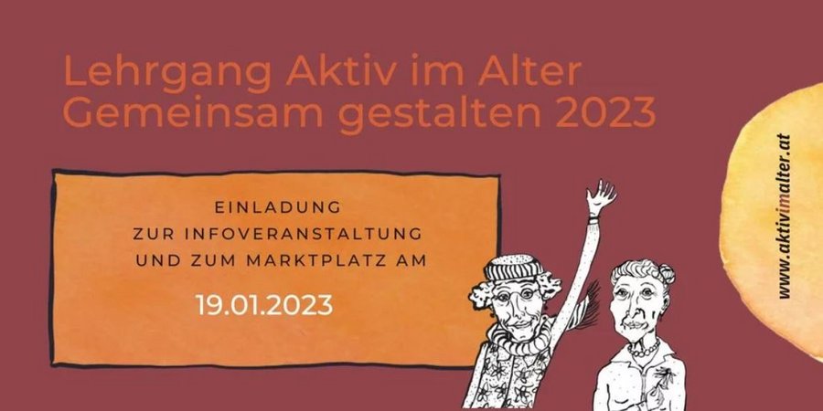 Lehrgang Aktiv im Alter 2023 Einladung zur Infoveranstaltung und zum Marktplatz